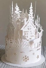 One White Christmas Lantern Die Cut Kit