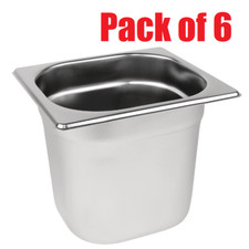Stainless Steel 1/6 Gastronorm