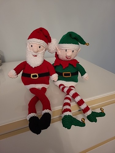 Christmas hand knitted santa - christmas,