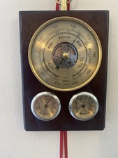 Vintage Weather Station – Barometer, Hygrometer & Thermometer in Wooden Frame