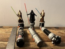 Star Wars Episode 1 Lightsaber Hilt Figures Bundle x3 - Qui Gon, Obi Wan, Maul