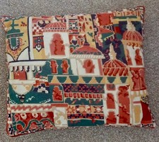 VINTAGE CUSHION IN EHRMAN TAPESTRY MYSORE ANNABELLE NELLIST 1990 GREEN BACKING