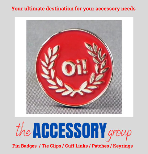New red enamel lapel - new,