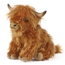 Highland Cow Plush Toy Realistic Soft Stuffed Animal Gift for Kids Adults Fluffy