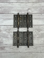 Vintage Brass Hinges X 4 Coated Brass Hinges Stamped L And C 