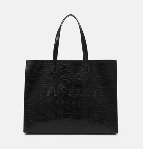 Ted baker black leather tote - ted,