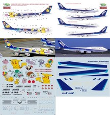 *RARE* BRASIL DECALS 1/144 Boeing 747-400 Pocket Monsters & regular schemes(ANA)