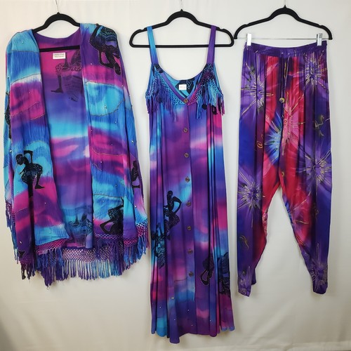Tie dye dress cape - dye, pants