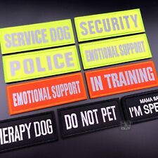 Dog Harness Patch Label Vest Badge Hook & Loop Canine K9 Warning Tactical Pet