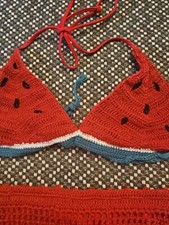South Beach Red Crochet Knit