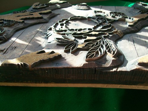 Antique hand carved - carved, block