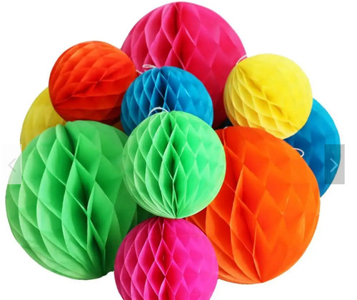 Mixed sizes honeycomb balls - 12,