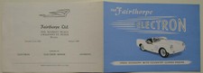 Fairthorpe Electron II  Sales Brochure 4 page folder with Coventry Climax Engine