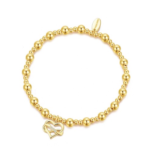 18k gold plated - gold, heart