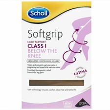 Scholl Softgrip with Ultima Compression Stockings C1 Below Knee Closed/Open Toe 
