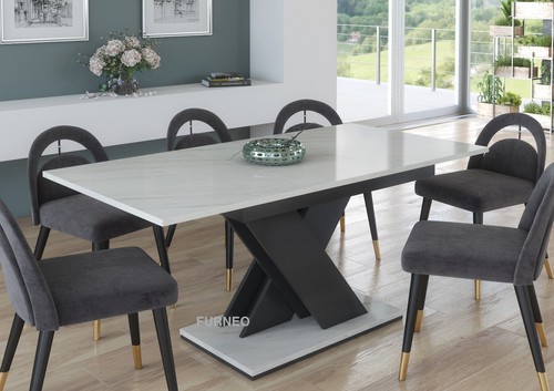 Modern dining table - table, extendable