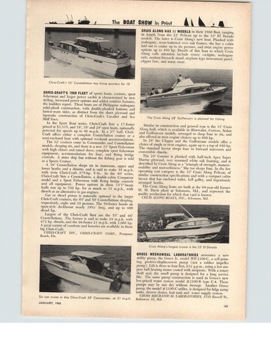 1960 paper chris craft - ad, 55'