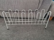 Vintage Retro White Plastic Coated Metal Wire Shoe Stack Rack PROP
