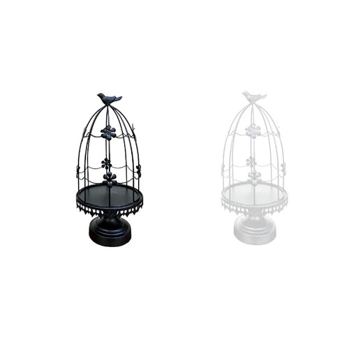 Bird cage candle holder table - bird,