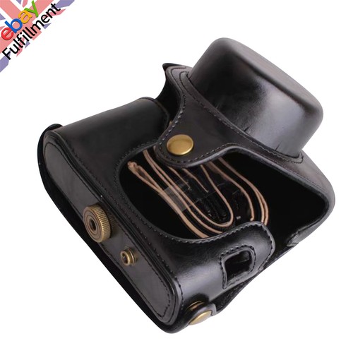 Leather camera case bag - leather,