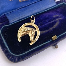 9ct Gold Horseshoe Pendant 9k