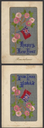 Ww1 silk embroidered old - silk,