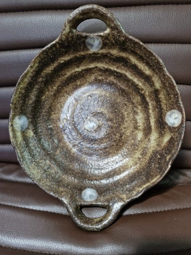 Rustic stoneware pottery dish