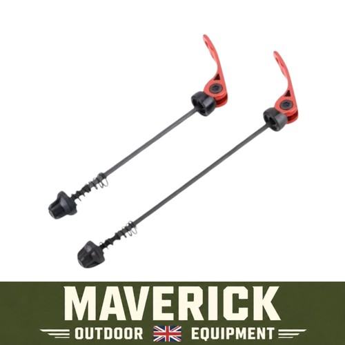 Bike quick release skewers - release, red