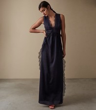 Reiss Navy Odette Lace Detail