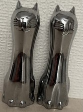 Vintage Chrome Cat Salt &