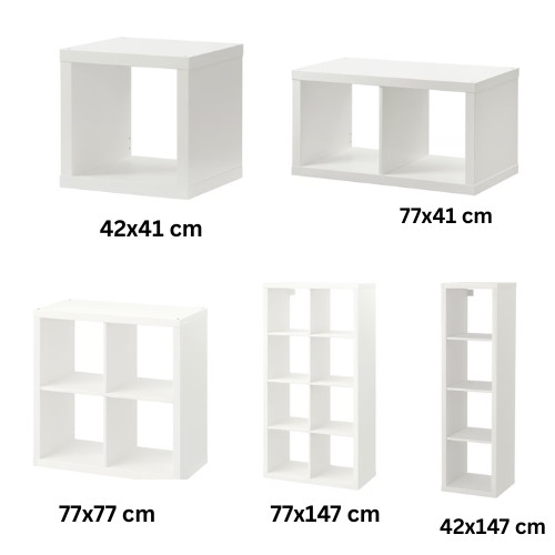 Ikea kallax white shelving - kallax,