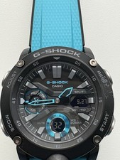 Casio G Shock GA2000-1A2ER Carbon Core Guard Watch Blue Resin Strap
