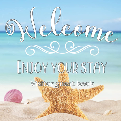Visitors guest book welcome - book,