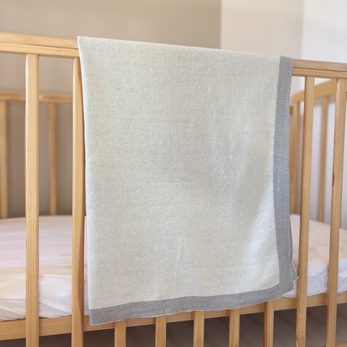 Cotton baby blanket stone - cotton,