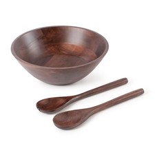 12" Dark Burnt Wooden Salad