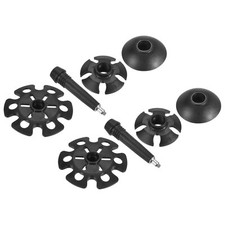 8Pcs Trekking Pole Accessories Set Walking Hiking Stick Snow Mud Baskets Black