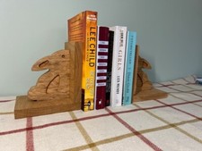Handmade Oak Rabbit Bookends