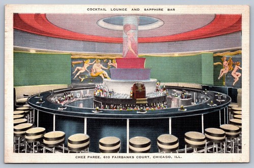 Postcard chicago chez paree - il,