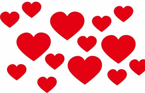 Wall decal heart pieces - wall,
