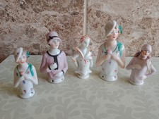 Antique Vintage Art Deco German Half Dolls Pin Cushion x 5
