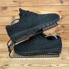 Nike Trainers Mens Size UK 7.5 SB Stefan Janoski Max Triple Black Skater Shoes