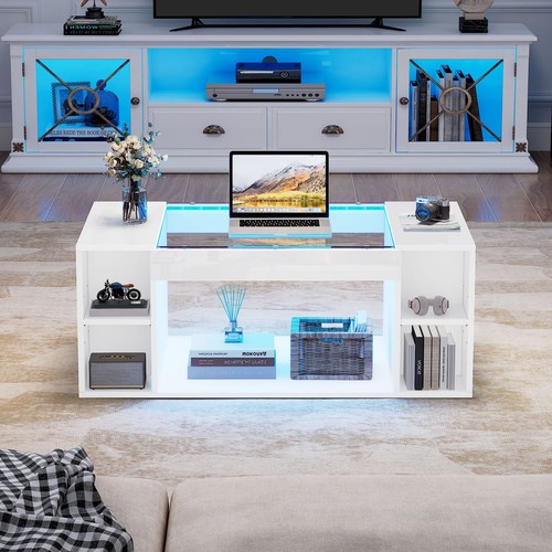 Coffee table white with - coffee,