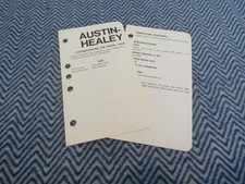 1969 AUSTIN HEALEY SPRITE MARK IV ROADSTER MODEL INTRO DEALER ALBUM SHEETS SET