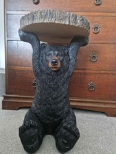 Black Bear Side Table Rustic