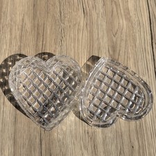Vintage Heart Shaped Cut Glass