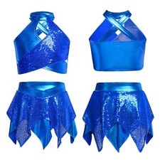 UK Kids Girls Sparkly Sequin