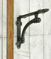 PAIR OF  CAST IRON "ALBION" SHELF  BRACKETS  5" x 5" vintage, antique 2 COLOURS