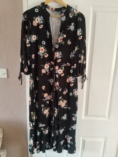 Qvc flower print long - qvc, dress