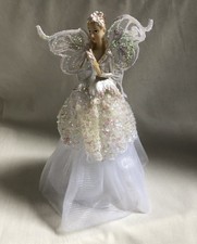 Tall white fairy sequined tree - tall,