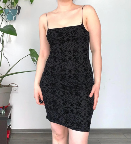 Burnout velvet slip bodycon - burnout,